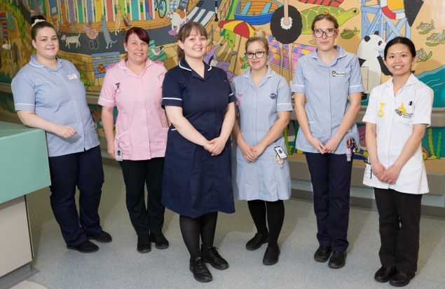Nursing team on Ward 1a at the Great North Children's Hospital